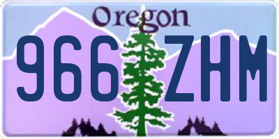 OR license plate 966ZHM