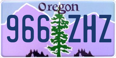 OR license plate 966ZHZ