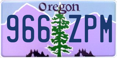 OR license plate 966ZPM