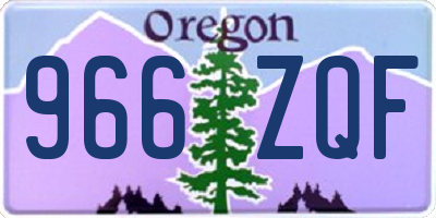 OR license plate 966ZQF