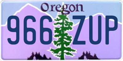 OR license plate 966ZUP