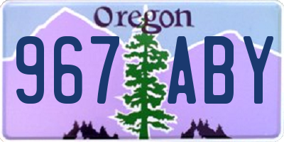 OR license plate 967ABY