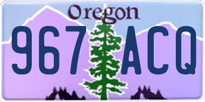OR license plate 967ACQ
