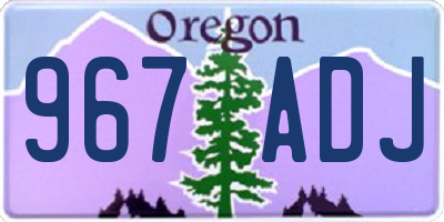 OR license plate 967ADJ