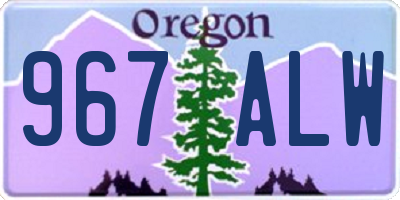 OR license plate 967ALW