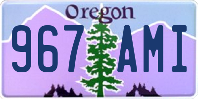 OR license plate 967AMI