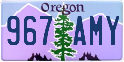 OR license plate 967AMY