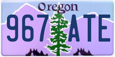 OR license plate 967ATE