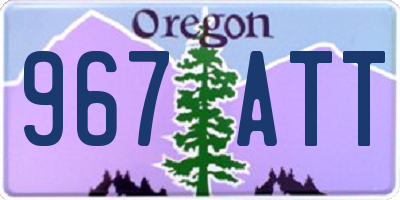OR license plate 967ATT