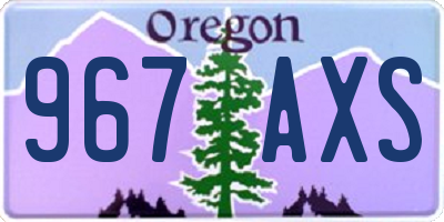OR license plate 967AXS