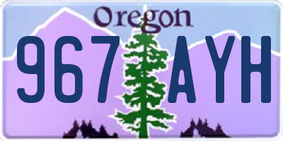 OR license plate 967AYH