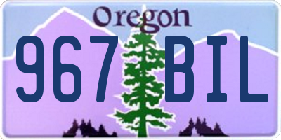 OR license plate 967BIL