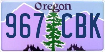 OR license plate 967CBK
