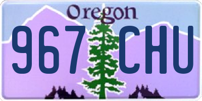 OR license plate 967CHU