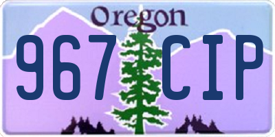 OR license plate 967CIP