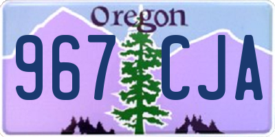 OR license plate 967CJA