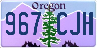 OR license plate 967CJH