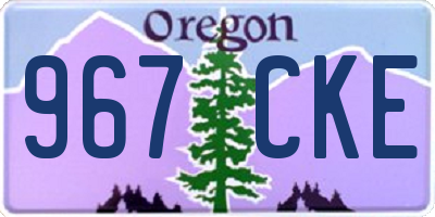 OR license plate 967CKE