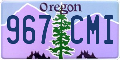 OR license plate 967CMI