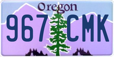 OR license plate 967CMK