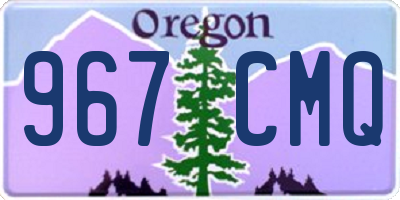 OR license plate 967CMQ
