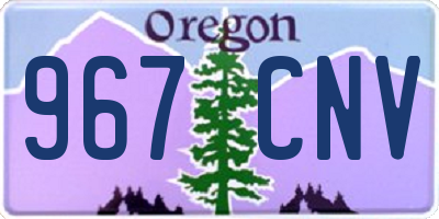 OR license plate 967CNV