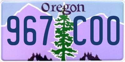 OR license plate 967COO