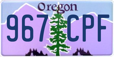 OR license plate 967CPF