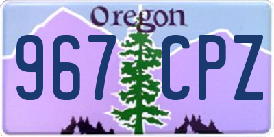 OR license plate 967CPZ
