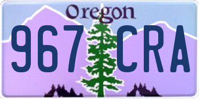 OR license plate 967CRA