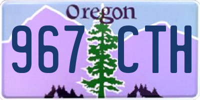 OR license plate 967CTH