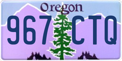 OR license plate 967CTQ