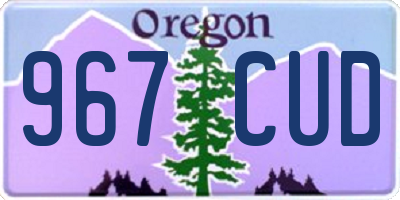 OR license plate 967CUD