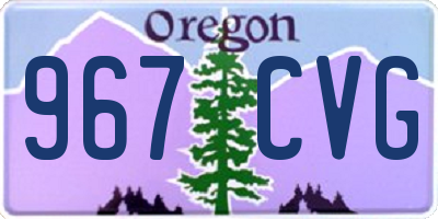 OR license plate 967CVG