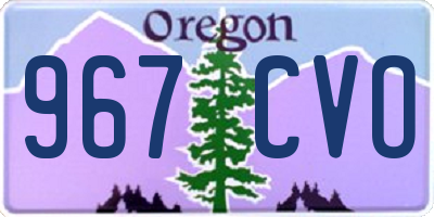 OR license plate 967CVO