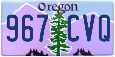 OR license plate 967CVQ