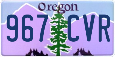 OR license plate 967CVR