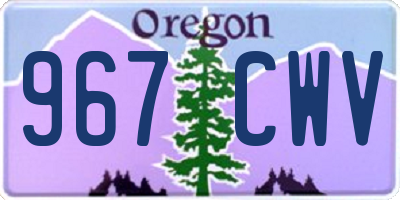 OR license plate 967CWV