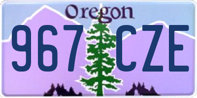 OR license plate 967CZE