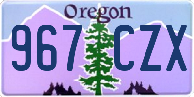 OR license plate 967CZX