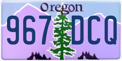 OR license plate 967DCQ