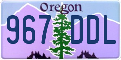 OR license plate 967DDL