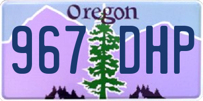 OR license plate 967DHP