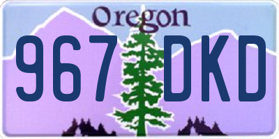 OR license plate 967DKD
