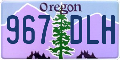 OR license plate 967DLH