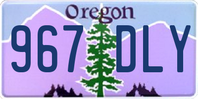 OR license plate 967DLY