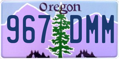 OR license plate 967DMM