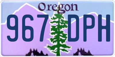 OR license plate 967DPH
