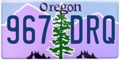 OR license plate 967DRQ