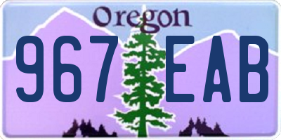 OR license plate 967EAB